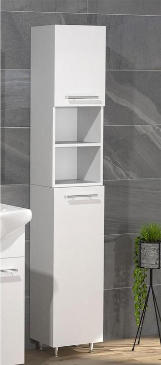 Produktbild VCM Holz Badmöbel Badregal Badezimmer Badschrank Hochschrank Drehtüren Lisalo (30 x 25 x 170 cm)
