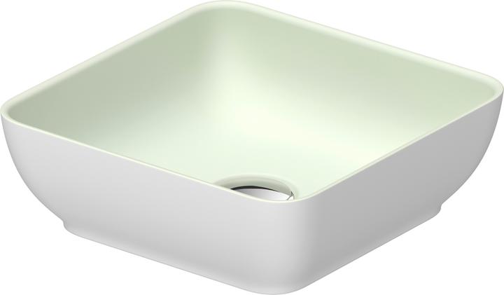 Actual product image Duravit Sivida countertop washbasin, angular, 300x300mm, without tap hole, without overflow (300 mm, 300 mm)