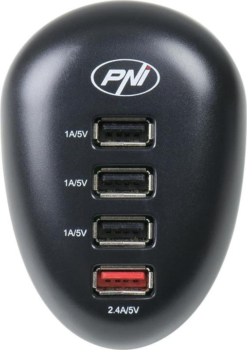 Productafbeelding PNI USB-oplader met 4 poorten, voor smartphones, tablets en camera's