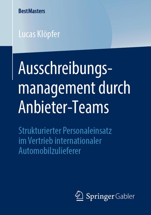 Actual product image Ausschreibungsmanagement durch Anbieter-Teams (Lucas Klöpfer, 2019)