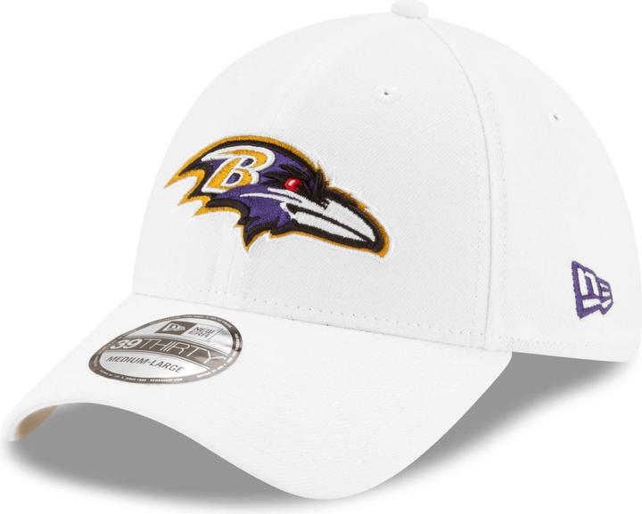 Image du produit New Era 39Thirty Stretch Cap - NFL Baltimore Ravens blanc (XL)