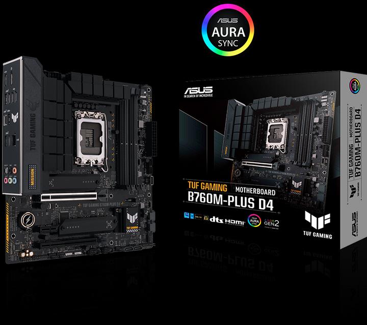 Actual product image ASUS TUF GAMING B760M-PLUS D4 (LGA 1700, Intel B760, mATX)