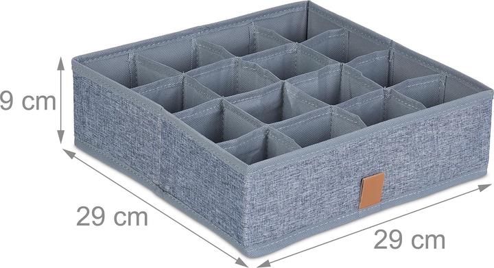 Immagine prodotto Relaxdays Organizzatore di biancheria intima (29 x 29 x 9 cm, 7.57 l)