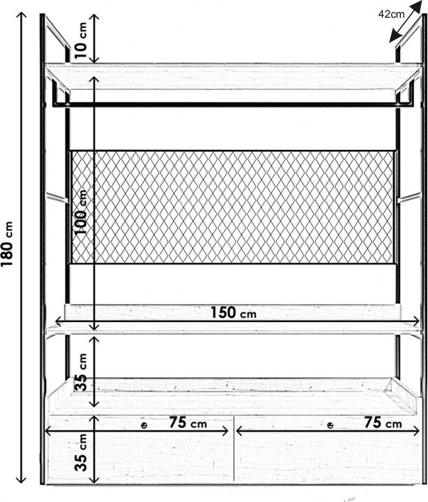 Immagine prodotto Kalune Design Katja (50 x 180 x 40 cm)