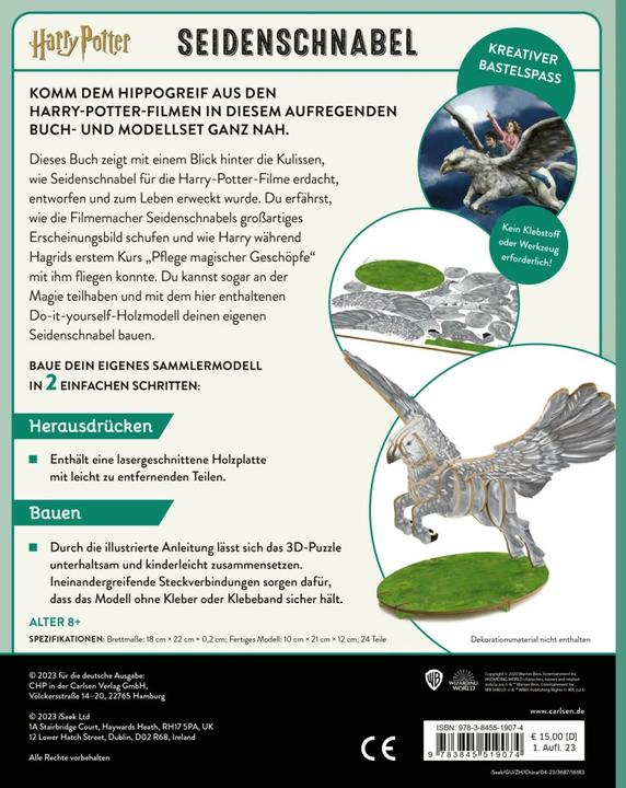 Actual product image Harry Potter - Seidenschnabel - Das offizielle Buch mit 3D-Puzzle Fan-Art (German, Revenson, Jody, 2023)