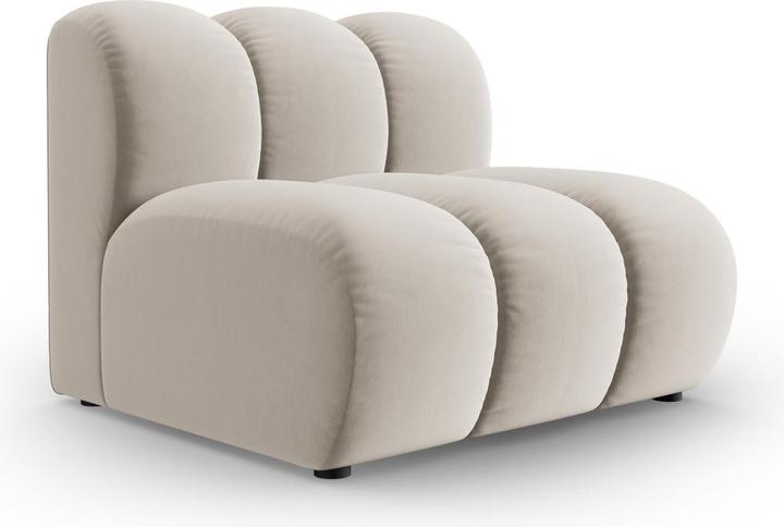 Actual product image Micadoni Velvet Modul Armless, "Lupine", 1 Seat, 92x95x70Made in Europe (2 person sofa, 3-seater, 4-seater)