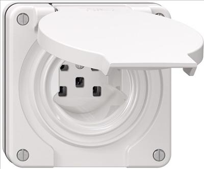 Actual product image Feller Socket outlet T25 UP wet IP55/21 white
