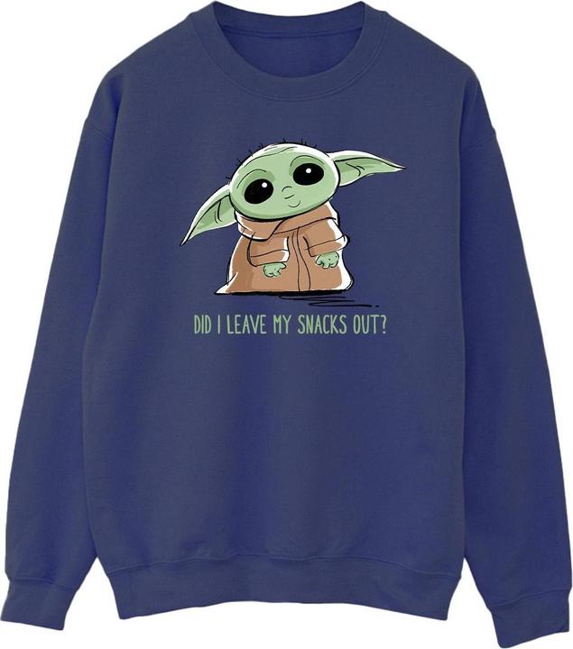 Actual product image Star Wars Mens The Mandalorian Grogu Snacks Meme Sweatshirt (XXL)
