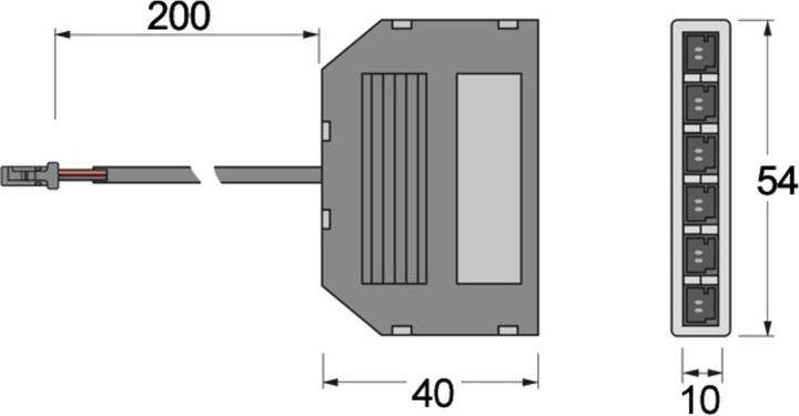 Immagine prodotto L&S Striscia di distribuzione a LED a 6 vie 24 V