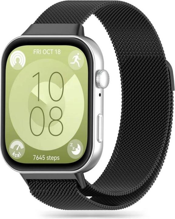 Tech-Protect MilaneseBand strap for Huawei Watch Fit 3 - black (Edelstahl)