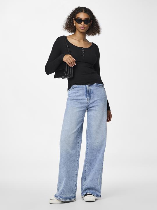 Actual product image Pieces Front buttoned ribbed top (L)