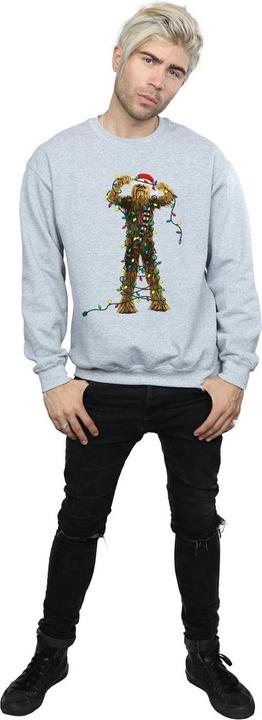 Actual product image Star Wars Mens Chewbacca Christmas Lights Sweatshirt (XXL)