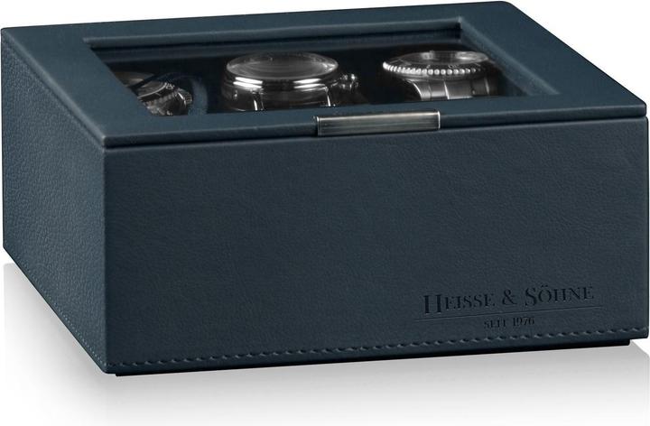 Actual product image Heisse & Söhne Stackable jewelry box Mirage L - top: watch box for 6 watches - Blue