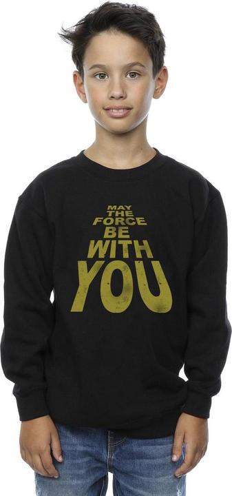 Actual product image Star Wars Boys May The Force Be With You Boyfriend Fit Sweatshirt (128)