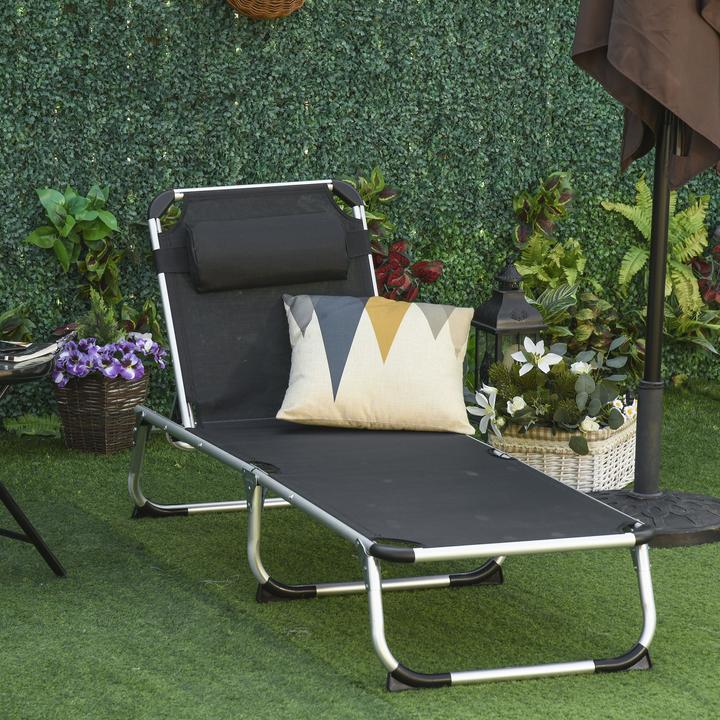 Produktbild Outsunny Gartenliege 5-stufig verstellbar (80 cm)