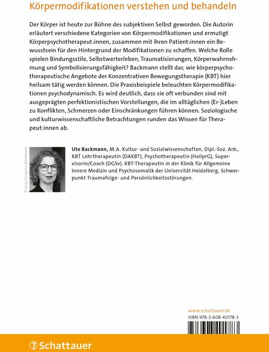 Immagine prodotto Körpermodifikationen – Interventionen der Konzentrativen Bewegungstherapie (KBT) (Tedesco, Ute Backmann, 2024)