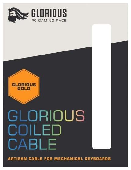 Actual product image Glorious PC Gaming Race Coiled Cable Glorious Gold, USB-C auf USB-A Spiralkabel