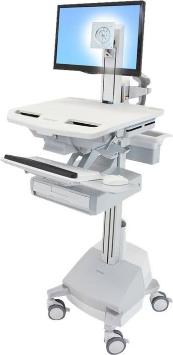 Ergotron Trolley for LCD display / PC equipment - medical - aluminum, galvanized steel