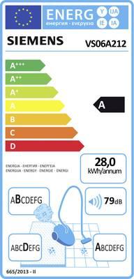 Label énergétique Siemens Vs06a212