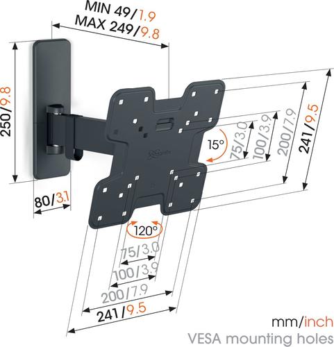 Actual product image Vogels TVM 1225 (Wall, 43", 15 kg)