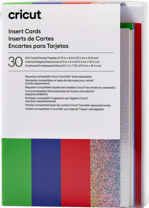 Produktbild Cricut Insert Cards Rainbow R40 12,1cm x 16,8cm 30-pack (P)