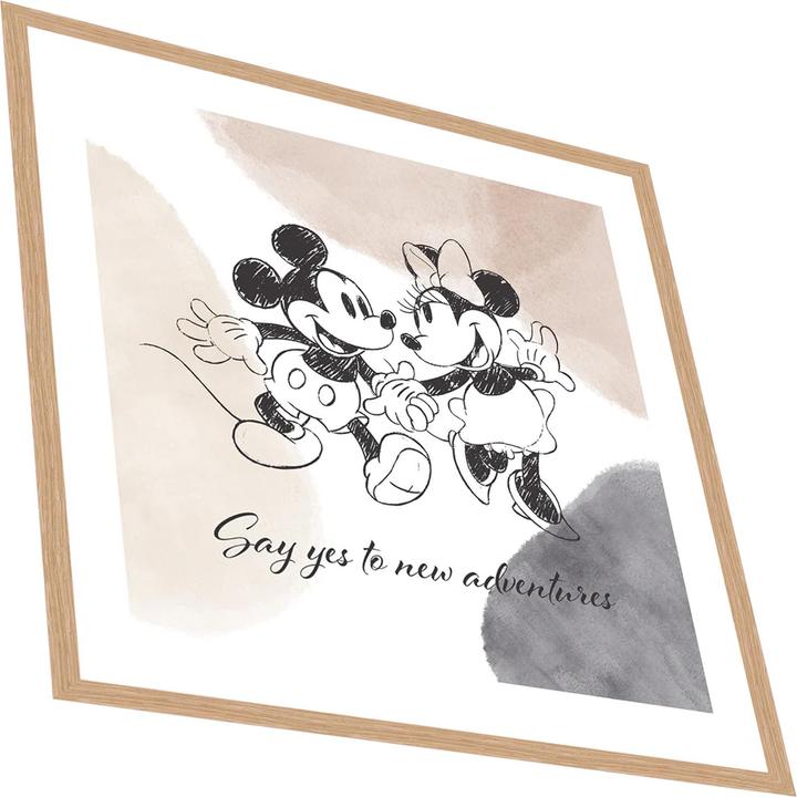Image du produit Disney Imprimé Say Yes To New Adventures Mickey & Minnie Mouse (40 x 40 cm)