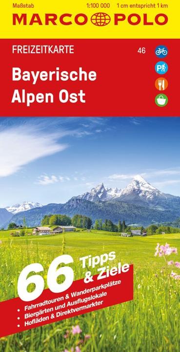 Actual product image Leisure map 46 Bavarian Alps East 1:100,000