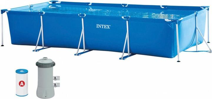 Actual product image Intex 4.5M X 2.2M X 0.84M RECTANGULAR FRAME POOL SET (450 x 84 x 220 cm)