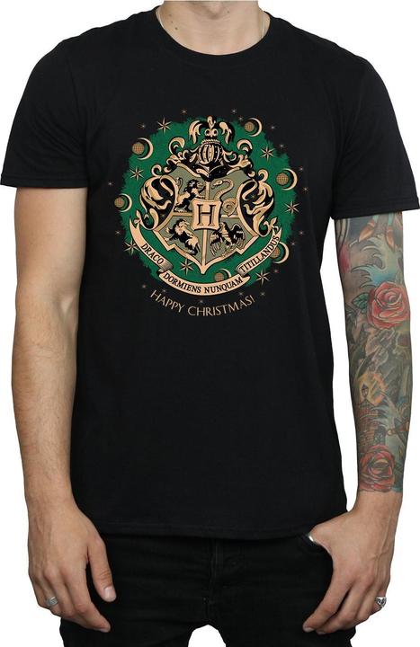 Image du produit T-shirt de Noël en coton avec couronnes de fleurs (M)