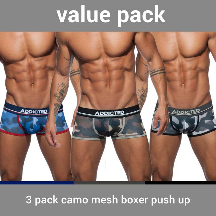 Actual product image Addicted Three Pack Camo Boxer (3XL, pack of 3)