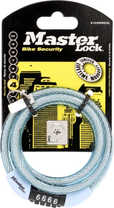 Produktbild Master Lock Spiralkabelschloss 8143 (120 cm)