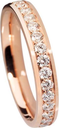 Image du produit Natsumi Schmuck Bague diamant Alliance or rose 18C/750 F/G VS néon canal (54, Or 750/18 K)