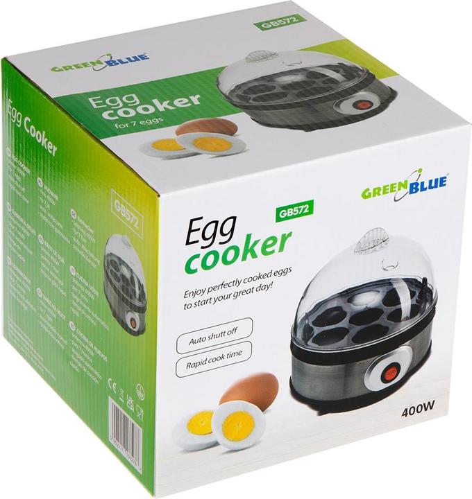 Produktbild Greenblue automatischer Eierkocher Leistung 400W bis zu 7 Eier Messbecher 220-240V 50 Hz GB57