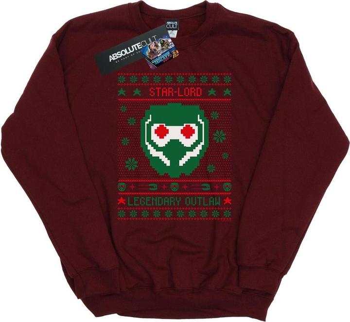 Actual product image Mens Guardians Of The Galaxy Vol. 2 Star Lord Fair Isle Sweatshirt (L)
