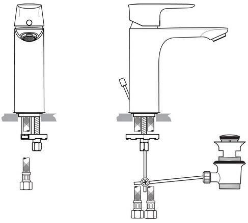 Produktbild Ideal Standard IDS Waschtischarmatur CONNECT AIR Grande chrom