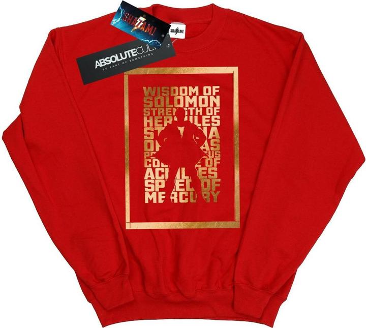 Actual product image Mens Shazam Gold Text Sweatshirt (L)
