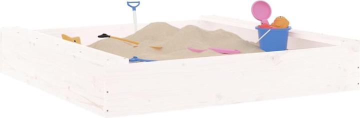 Produktbild VidaXL Sandkasten mit Sitzen Grau Quadratisch Massivholz