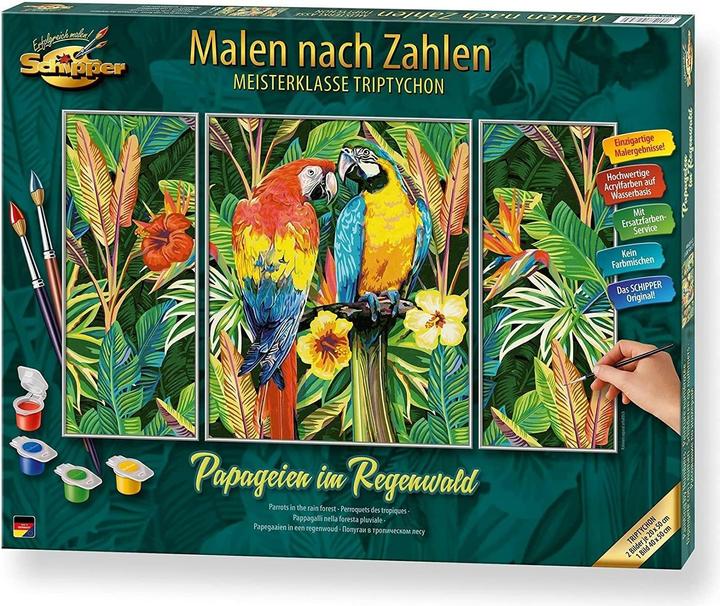 Schipper Pittura per numeri Pappagalli nella foresta pluviale