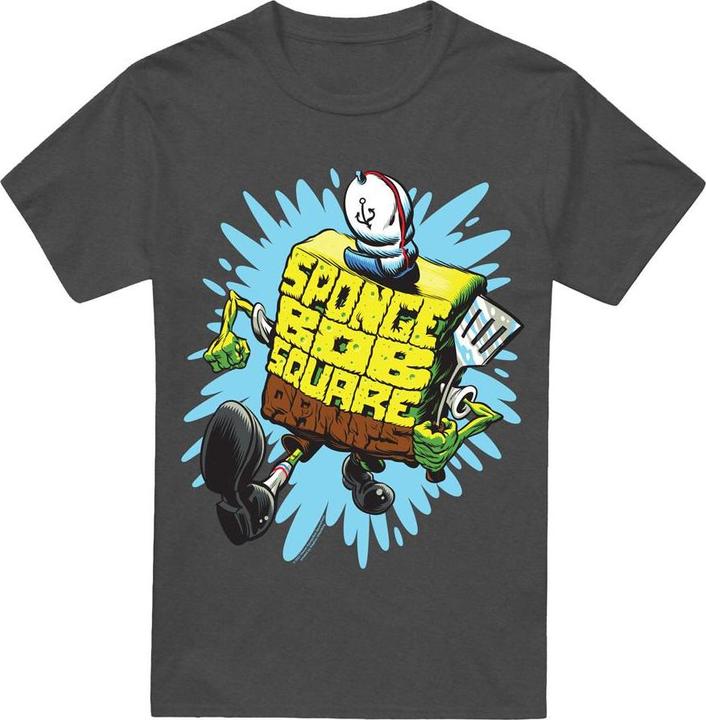 Actual product image Spongebob Squarepants Unisex Adult Letter T-Shirt (3XL)