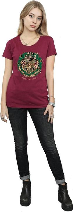 Actual product image Womens/Ladies Christmas Wreath Cotton T-Shirt (L)