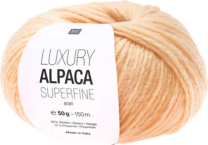 Actual product image Rico Luxury Alpaca Superfine Aran, vanille, 50 g, 150 m, 63 % WP, 37 % PA (140 m)