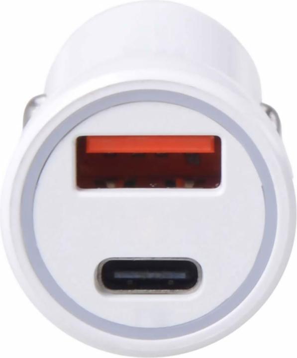 Actual product image Filmer Set of 2 USB car chargers, for USB-A and USB-C, 36 watts, 12/24 volts, white