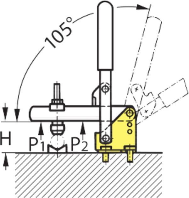 Actual product image Amf Vertical clamp with horizontal foot