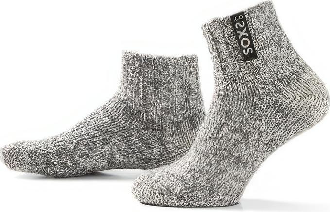 Produktbild Soxs Graue Wolle Herren- & Damensocken Jet Black, Kurzsocke (Einzelpack, 42, 43, 44, 45, 46)