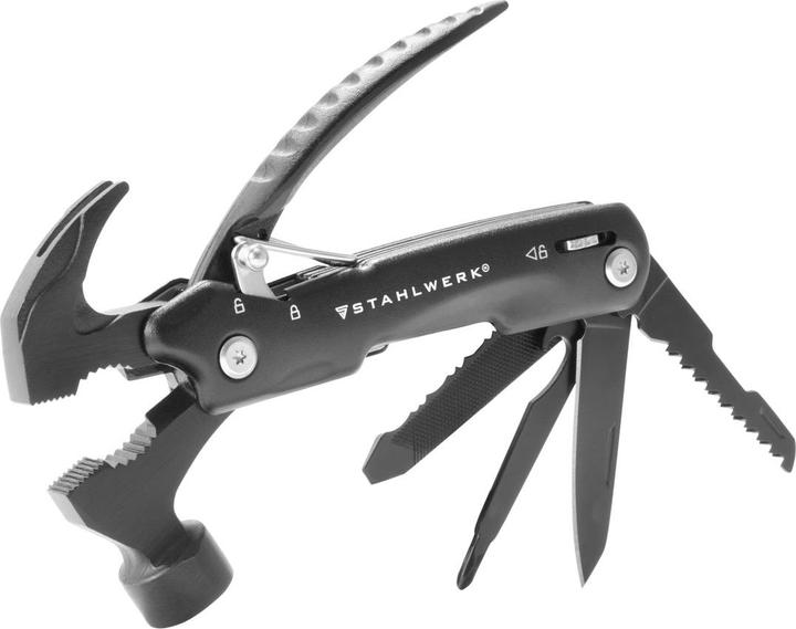 Actual product image Stahlwerk Multitool 12 Tools Pocket Knife Multifunction Tool Flashlight (12 Functions)