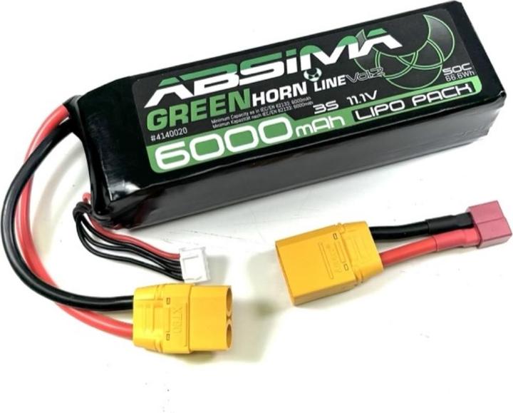 Absima Greenhorn Vol.2 LiPo 3S 11,1V-50C 6000 SC (XT90/T-Plug) (11.10 V, 6000 mAh)