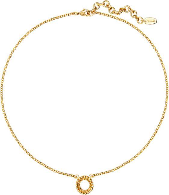 Steinkult Halskette 3-Fach "Sheila" (Messing 18 Kt Gold veredelt)