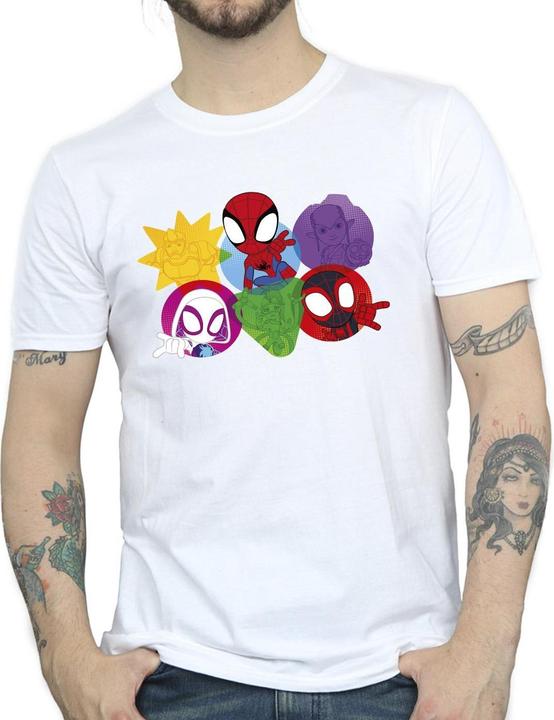 Image du produit - T-shirt SPIDEY AND HIS AMAZING FRIENDS FACES - Homme (S)