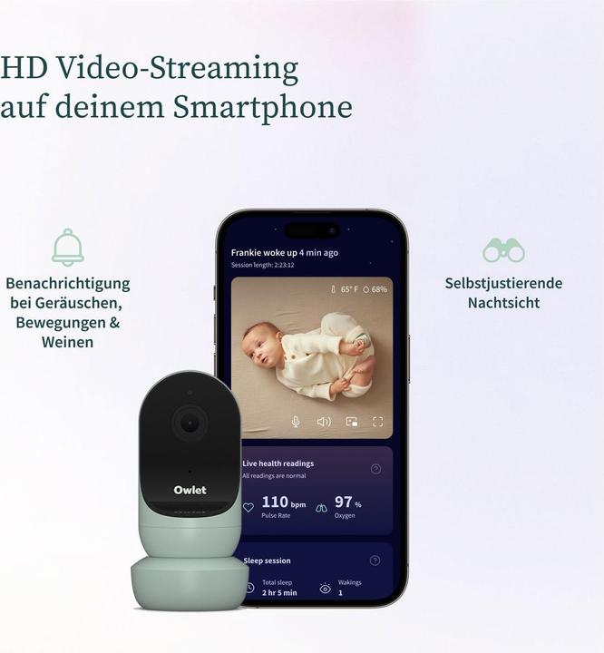 Produktbild Owlet Cam 2 (Babyphone mit Kamera, 30 m)