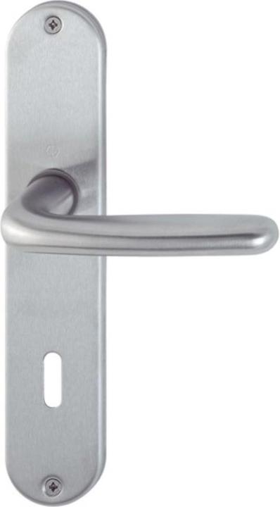 Produktbild Hoppe Langschildgarnitur Cardiff E1850Z/302 Edelstahl F69 OB 72 mm DIN links / rechts (Türgarnitur)